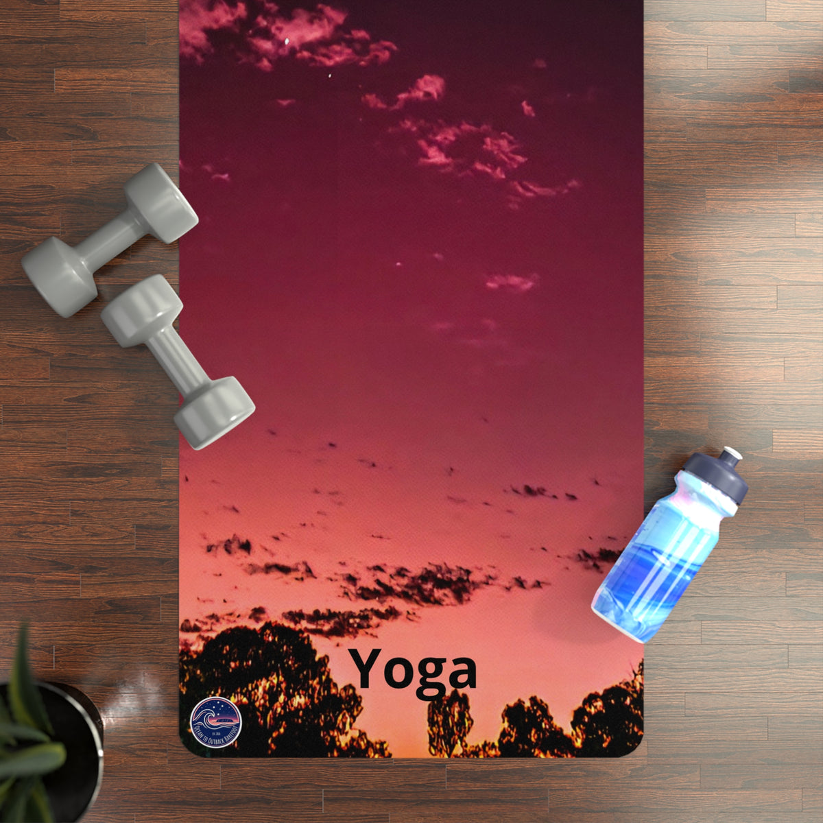 Moon At Dawn Rubber Yoga Mat