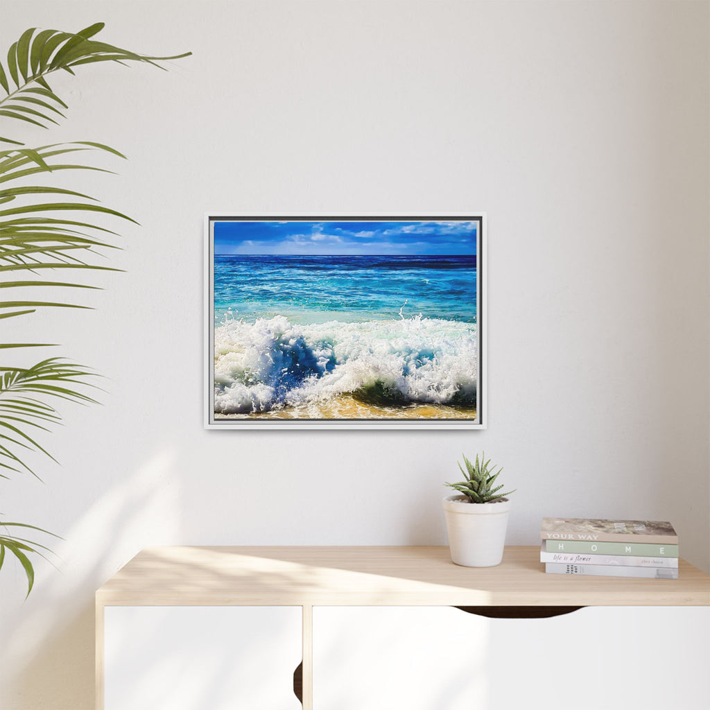 Ocean Waves Framed Canvas