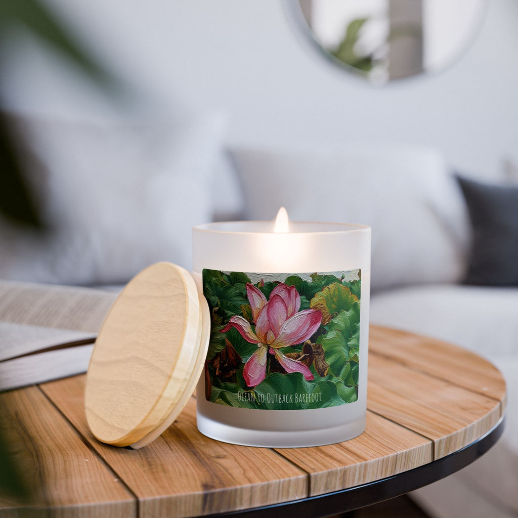 Wetlands Pink Lotus Floral Candle