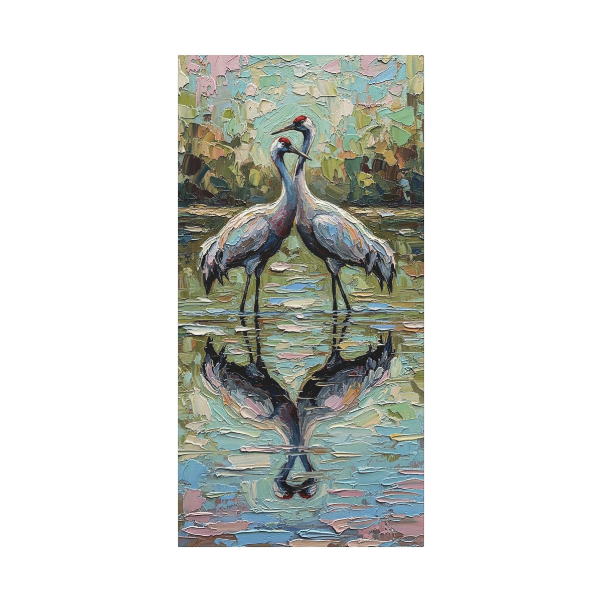 Brolga Reflection Canvas