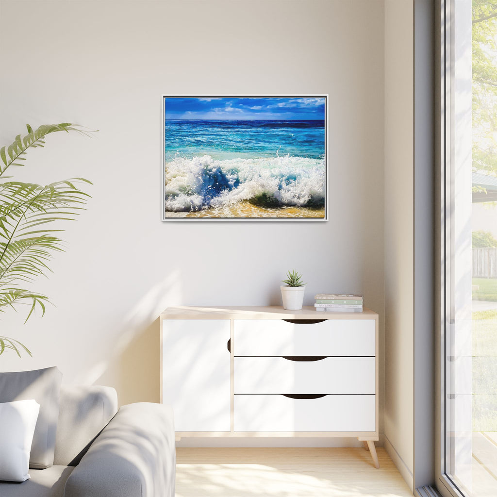 Ocean Waves Framed Canvas