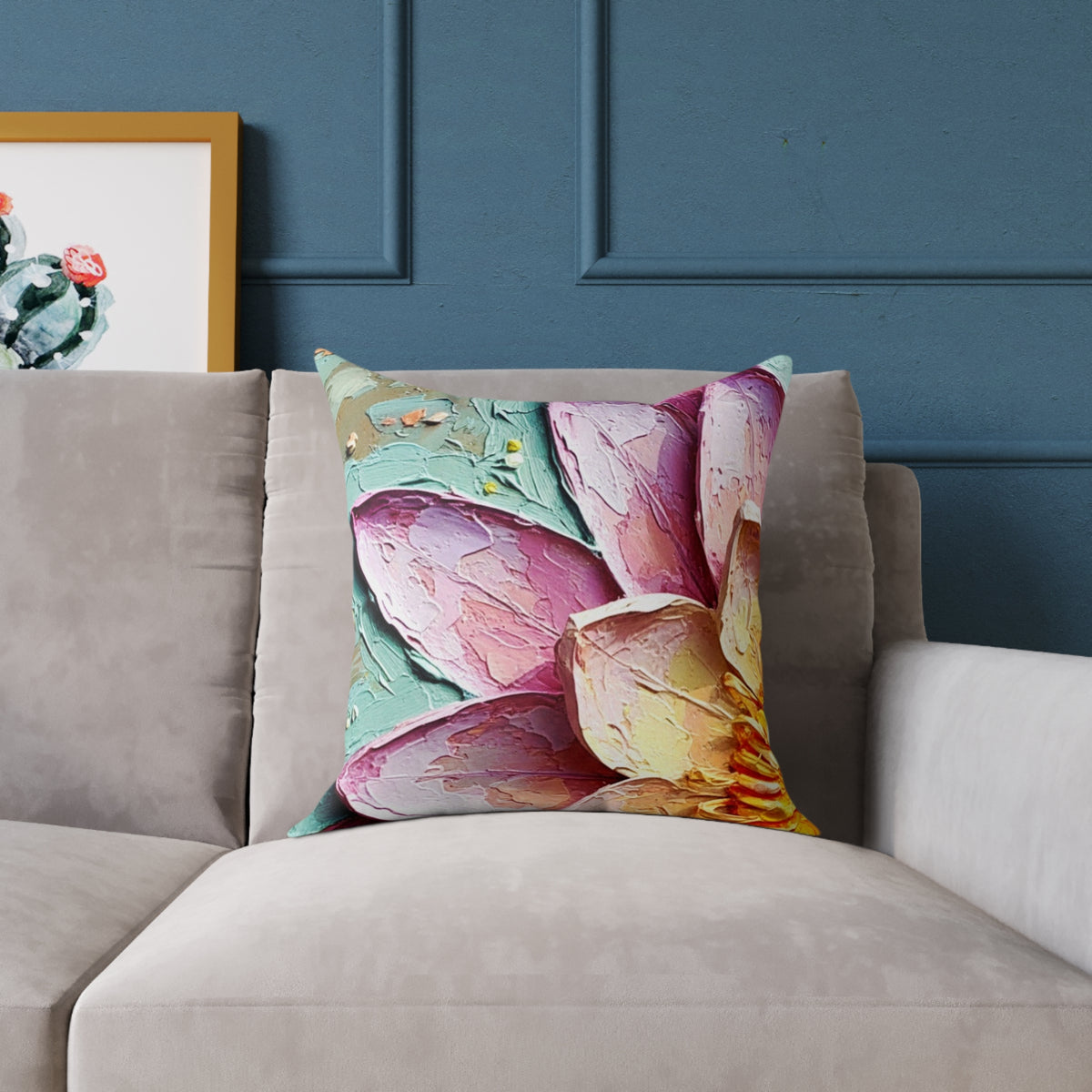 Pink Lotus Throw Cushion