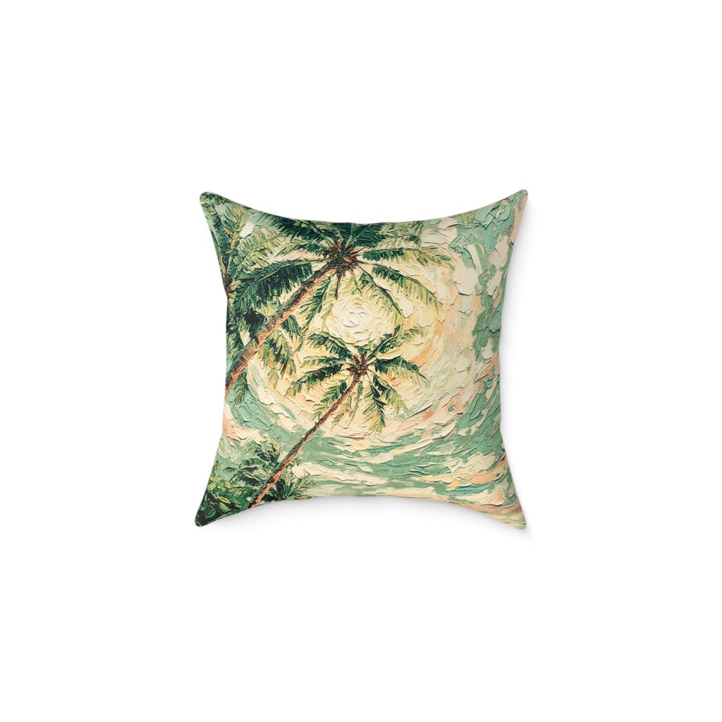 Coastal Palm Beach Throw Cushion
