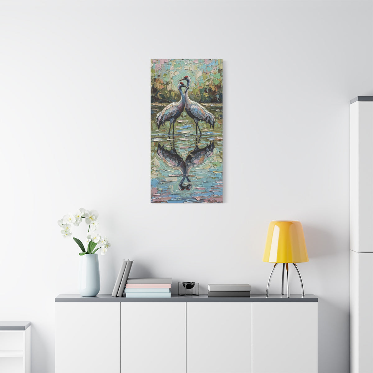 Brolga Reflection Canvas