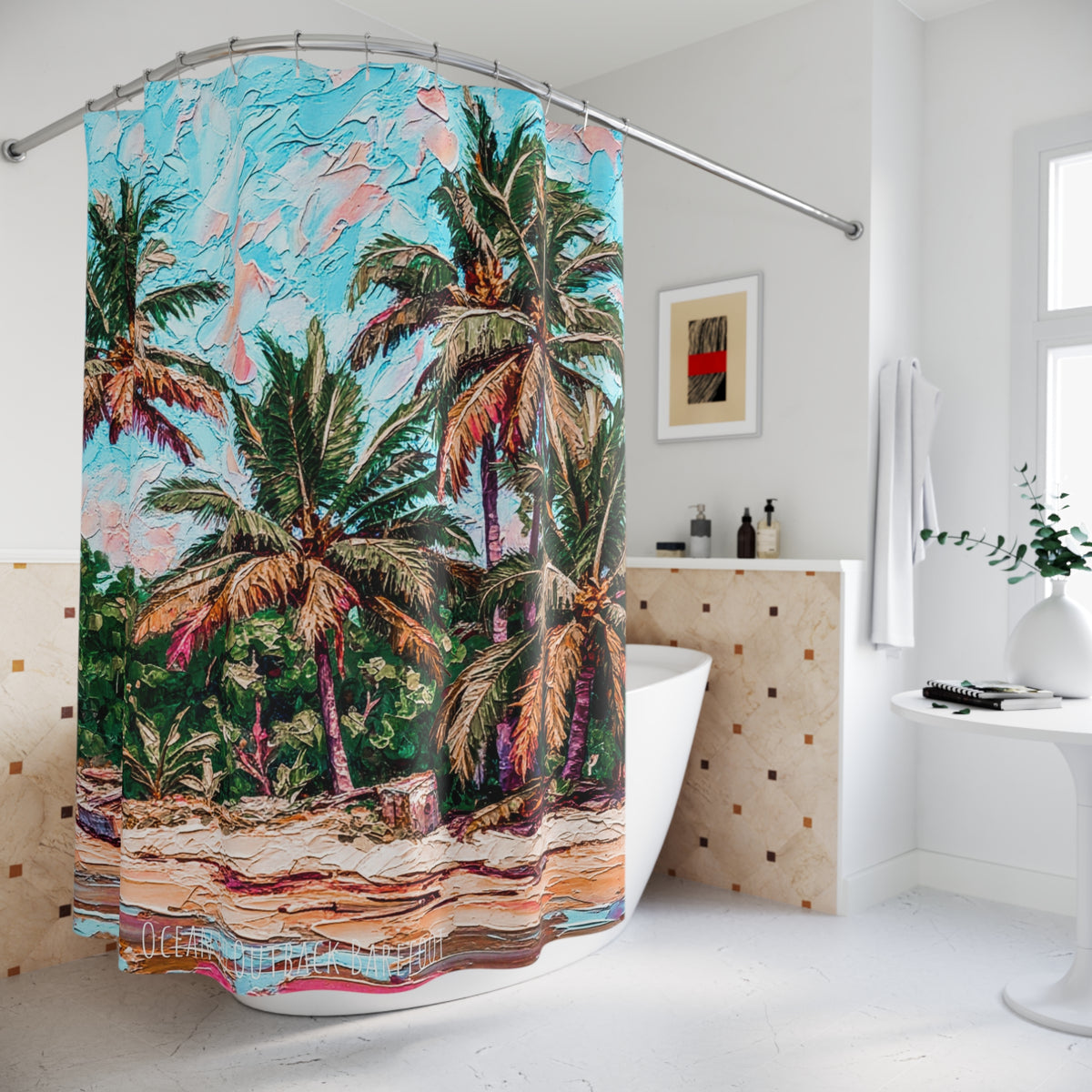Palm Beach Tropical Shower Curtain