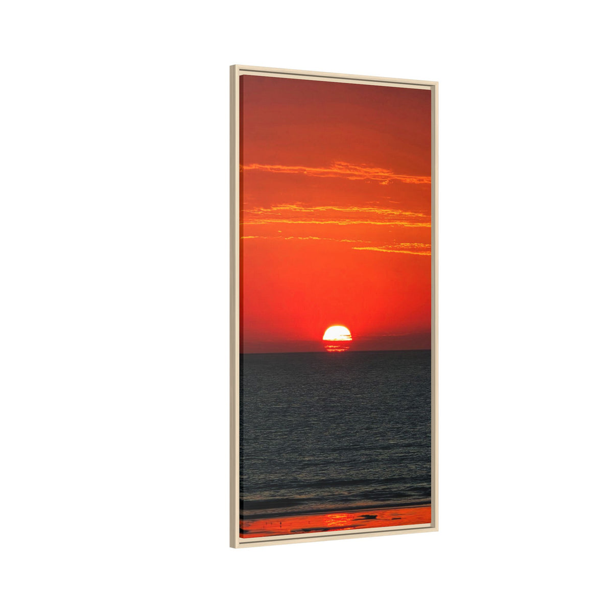 Broome Red Sunset- Framed canvas