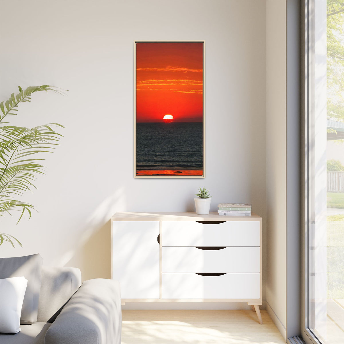 Broome Red Sunset- Framed canvas