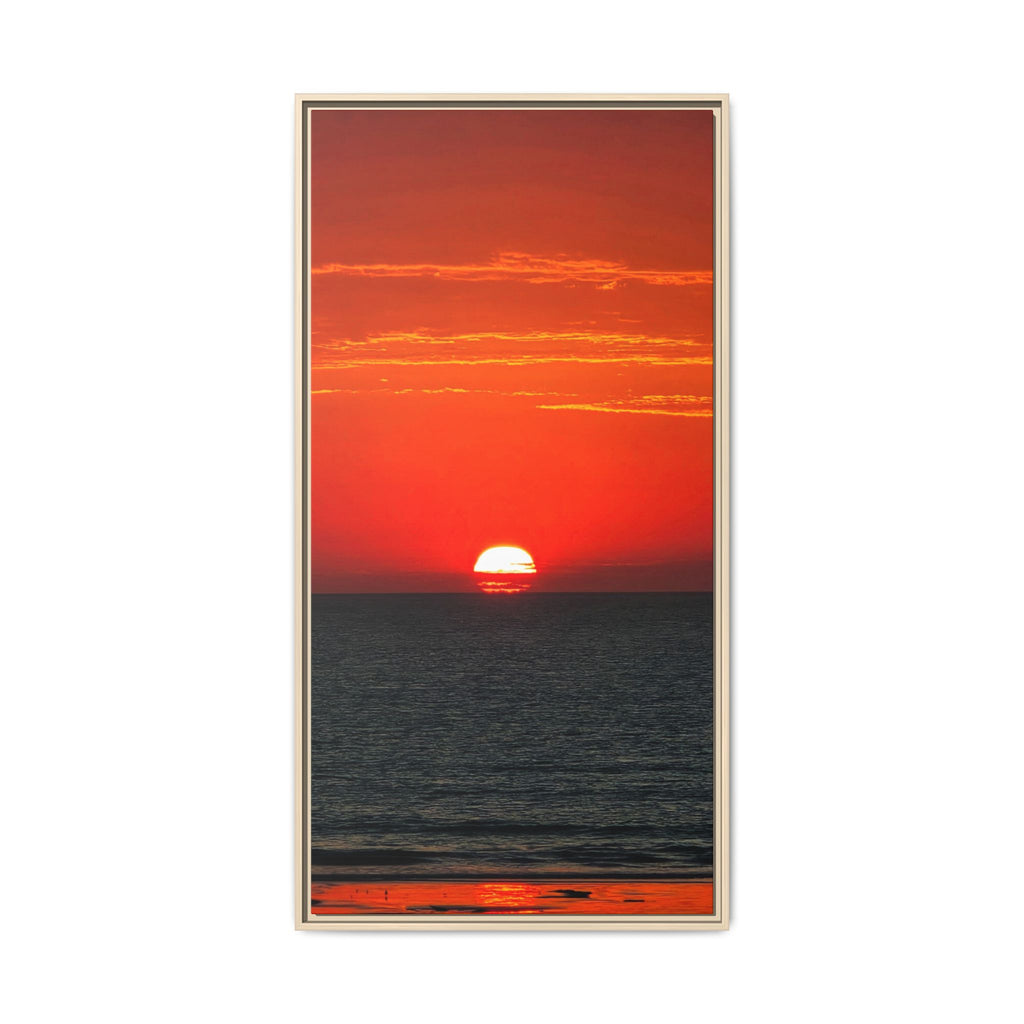 Broome Red Sunset- Framed canvas