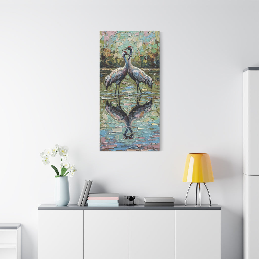 Brolga Reflection Canvas