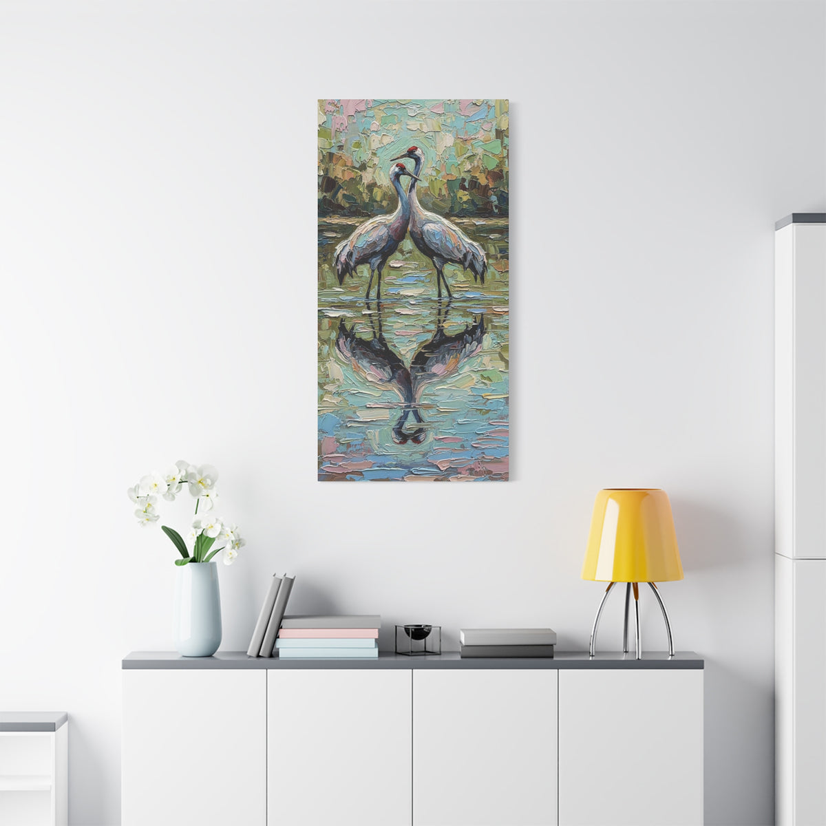 Brolga Reflection Canvas