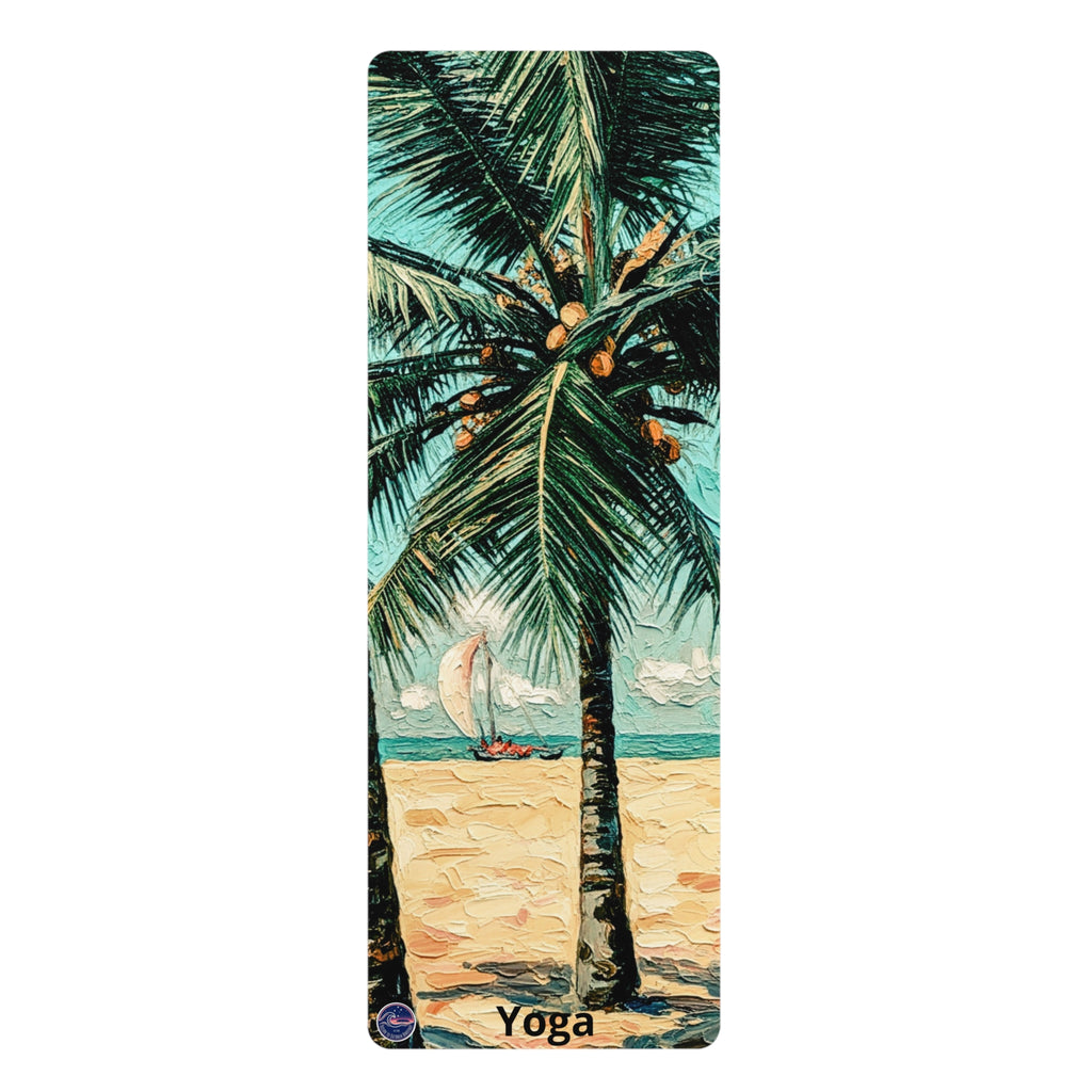 Coastal Palm Beach Rubber Yoga Mat