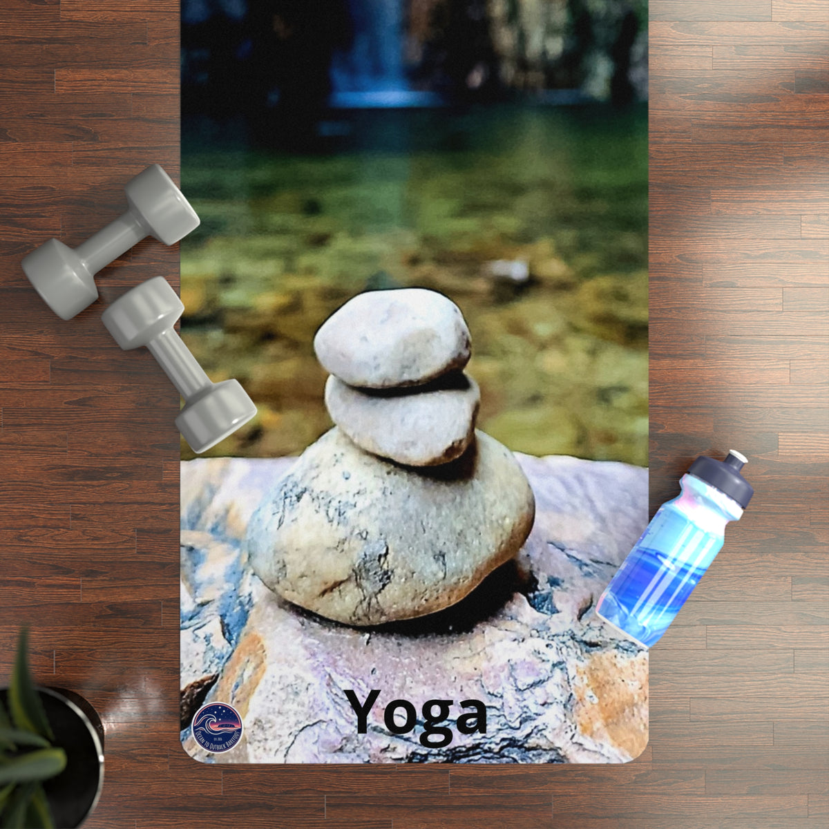 Tranquil Waterfall Zen Yoga Mat