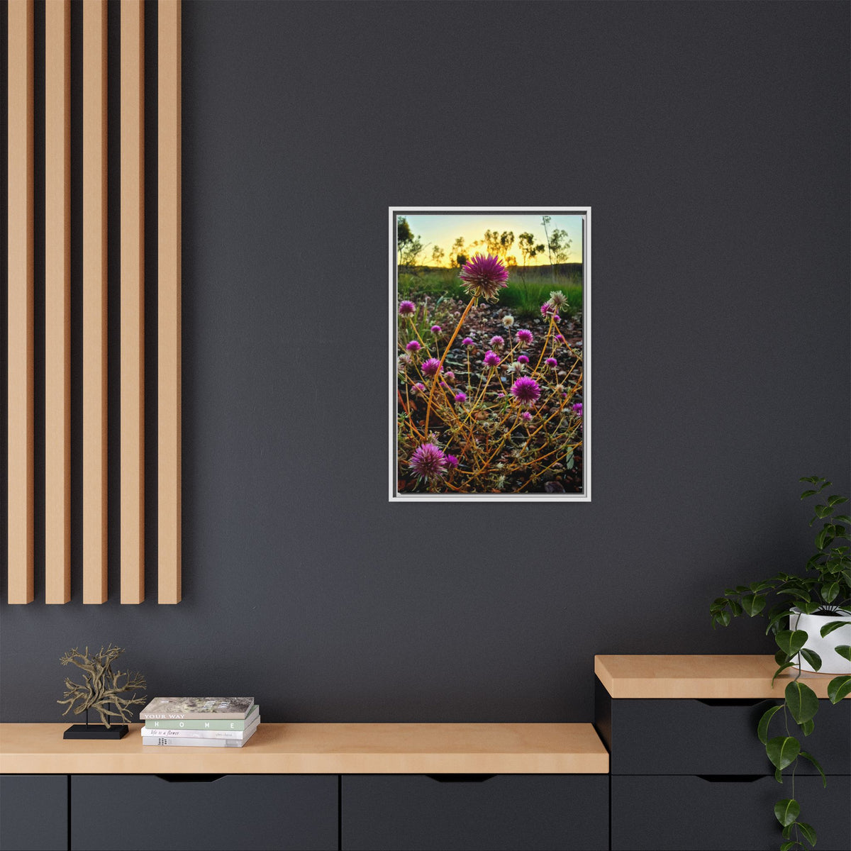 Framed Wildflower Canvas Print