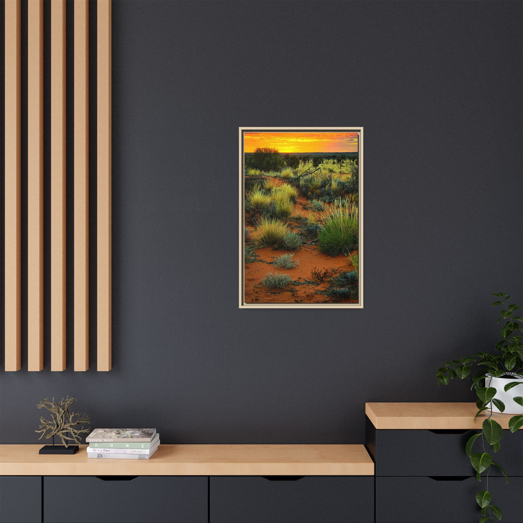 Desert Sunset Framed Canvas