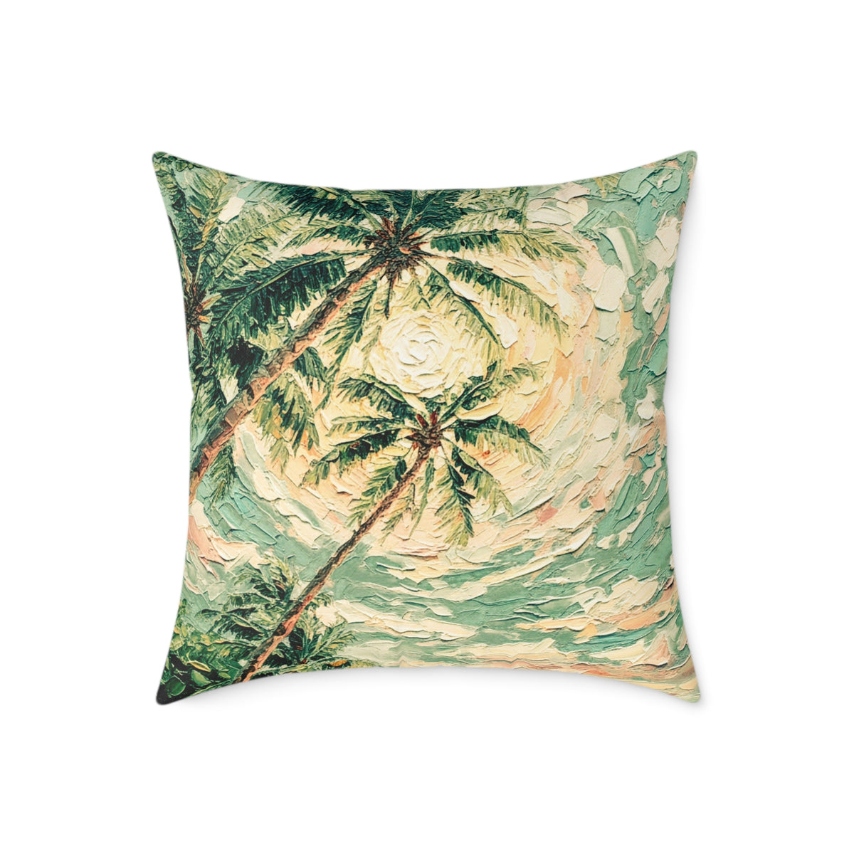 Coastal Palm Beach Throw Cushion