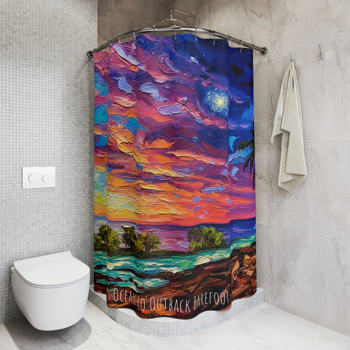 Tropical Sunset Shower Curtain