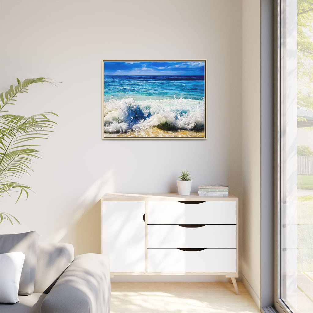 Ocean Waves Framed Canvas